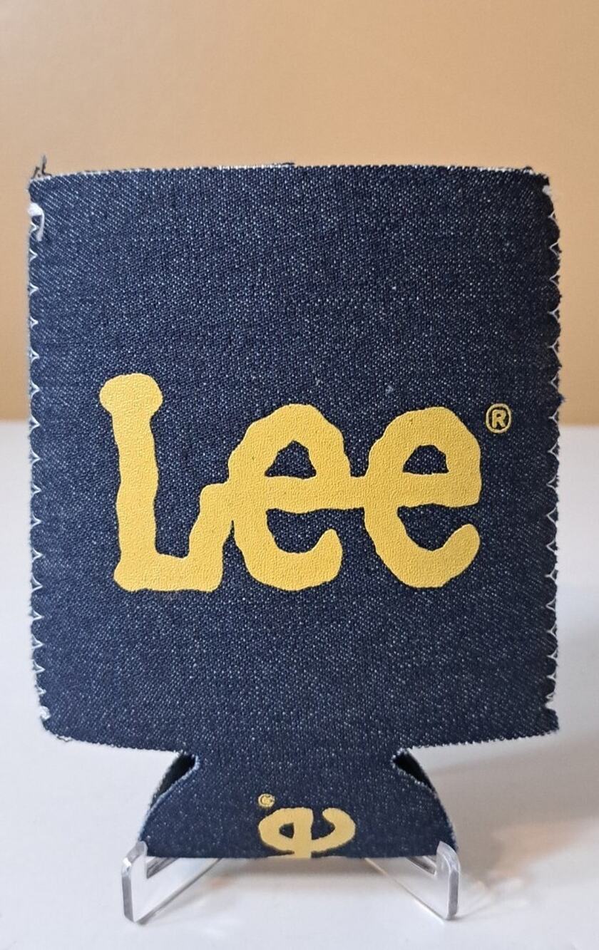 Lee Jeans Logo Beer Drink Coozie Insulated Can Cooler NEW Collectible Souvenir